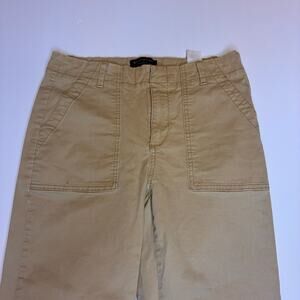 Banana Republic Girlfriend Tan Pants US 6 Petite Crop Chino Cotton Preppy 90s